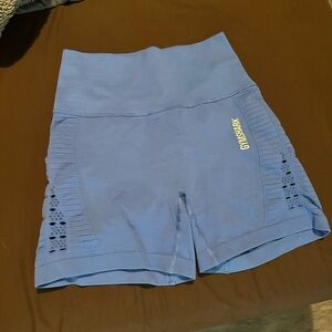 blue gym shark shorts